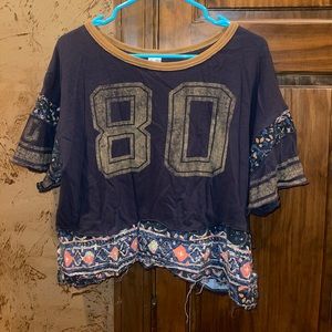 Free People Distressed Tee